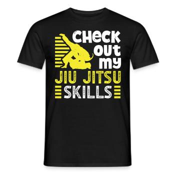 Jujutsu Découvrez mes compétences de Jiu Jitsu Arts Martiaux - T-shirt homme - noir - Devant - AI Model Male 178 light (178cm)