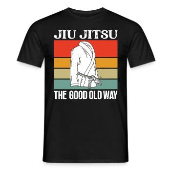 Jiu Jitsu Good Old Way Jujutsu Martial Arts MMA - Männer T-Shirt - Schwarz - Vorne - AI Model Male 178 light (178cm)