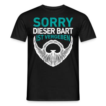 Sorry dieser Bart ist vergeben Bartträger - Männer T-Shirt - Schwarz - Vorne - AI Model Male 178 light (178cm)