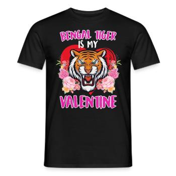Schatz Ich liebe Bengalische Tiger Valentinstag - Männer T-Shirt - Schwarz - Vorne - AI Model Male 178 light (178cm)