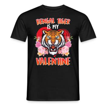 Schatz Ich liebe Bengalische Tiger Valentinstag - Männer T-Shirt - Schwarz - Vorne - AI Model Male 178 light (178cm)