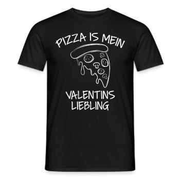 Pizza is my Valentine Fast Food Lover Valentinstag - Männer T-Shirt - Schwarz - Vorne - AI Model Male 178 light (178cm)