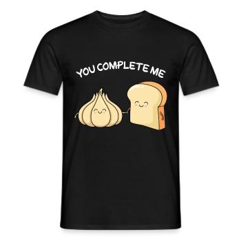 You Complete me Perfect Match Couple Valentine's Day - Men's T-Shirt - black - Front - AI Model Male 178 light (178cm)