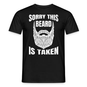Désolé cette barbe est pardonnée porteur de barbe - T-shirt homme - noir - Devant - AI Model Male 178 light (178cm)