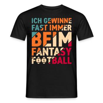 Je gagne presque toujours au football Fantasy - T-shirt homme - noir - Devant - AI Model Male 178 light (178cm)
