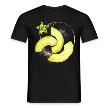 Avocado - Männer T-Shirt - Schwarz - Vorne - AI Model Male 178 light (178cm)