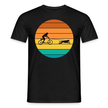 Bikejoring DogScooting Dog Sport Bike Bicycle Ride - T-shirt homme - noir - Devant - AI Model Male 178 light (178cm)