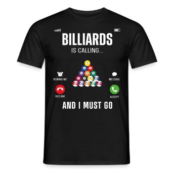 Billards Joueur de billard Balle - T-shirt homme - noir - Devant - AI Model Male 178 light (178cm)