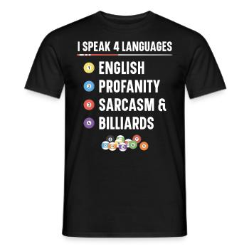 Billards Joueur de billard Balle Je parle - T-shirt homme - noir - Devant - AI Model Male 178 light (178cm)