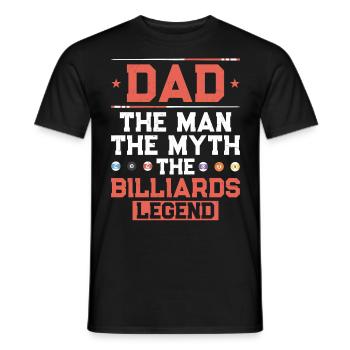 Billard Joueur de billard Balle Papa Papa - T-shirt homme - noir - Devant - AI Model Male 178 light (178cm)