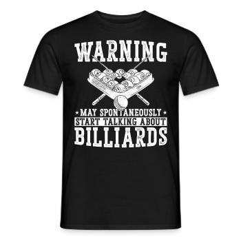 Billiards Pool Player Ball Vintage - Men's T-Shirt - black - Front - AI Model Male 178 light (178cm)