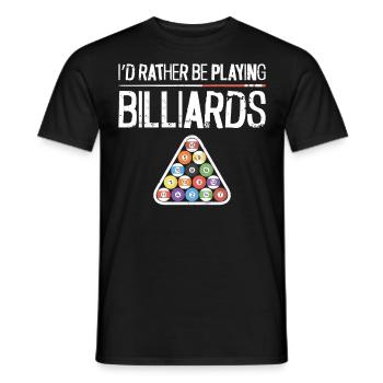 Billiards Pool Player Ball I'd - Men's T-Shirt - black - Front - AI Model Male 178 light (178cm)