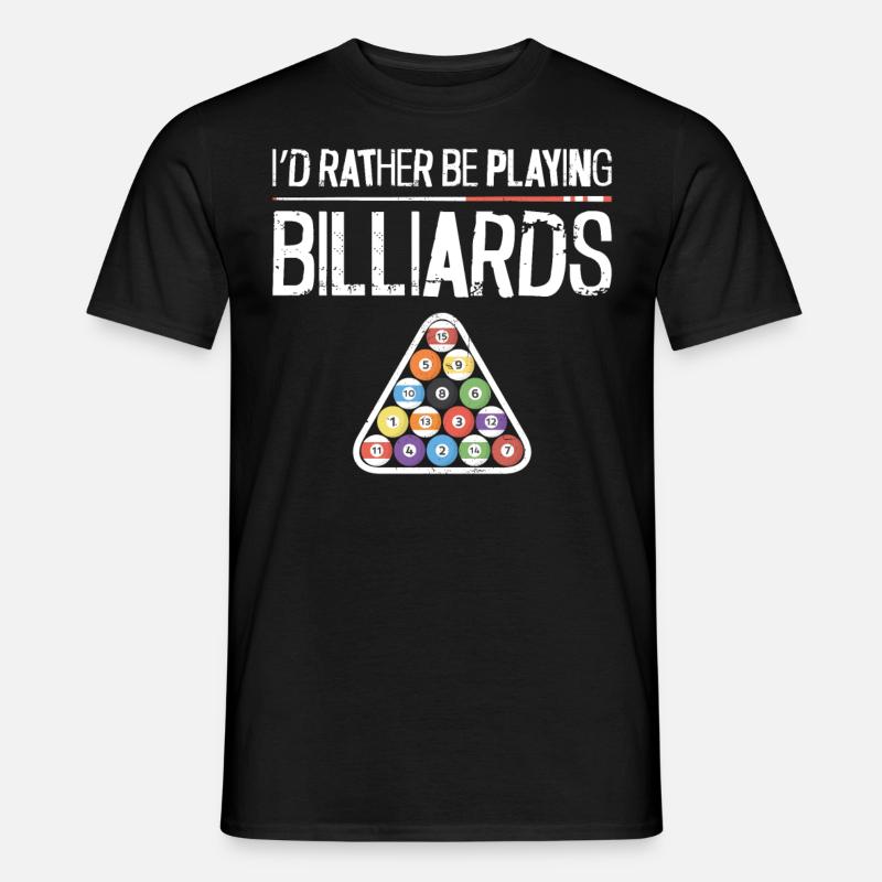 Billiards Pool Player Ball I'd - Männer T-Shirt - Schwarz