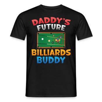 Billard Joueur de billard Balle Papa Fils - T-shirt homme - noir - Devant - AI Model Male 178 light (178cm)