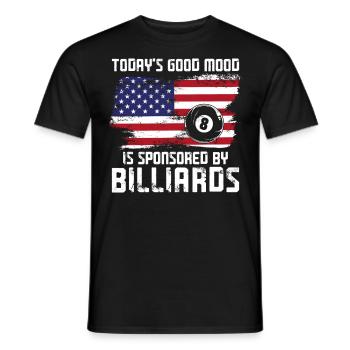 Billiards Pool Player Ball Vintage - Männer T-Shirt - Schwarz - Vorne - AI Model Male 178 light (178cm)
