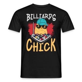 Billiards Pool Player Ball Girl - Men's T-Shirt - black - Front - AI Model Male 178 light (178cm)