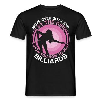Billiards Pool Player Ball Girl - Men's T-Shirt - black - Front - AI Model Male 178 light (178cm)