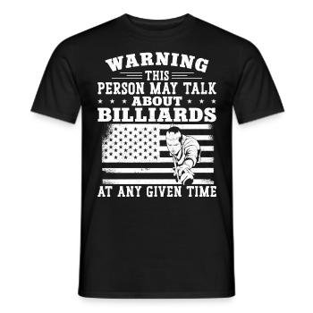 Billiards Pool Player Ball Vintage - Men's T-Shirt - black - Front - AI Model Male 178 light (178cm)