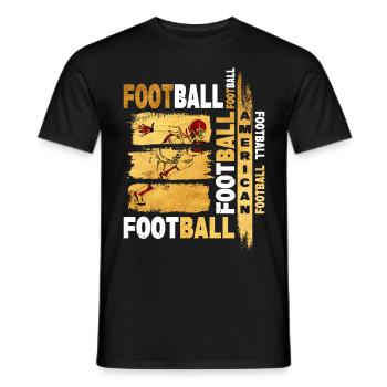 Joueur de football américain Gold Vintage Retro Sport - T-shirt homme - noir - Devant - AI Model Male 178 light (178cm)