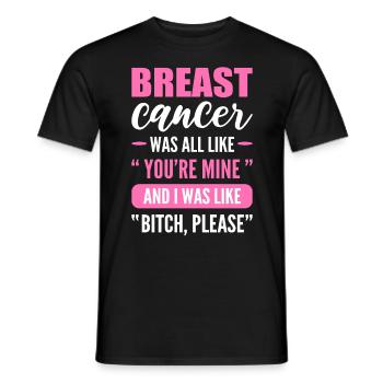 It Was All Like Pink Ribbon Breast Cancer - Men's T-Shirt - black - Front - AI Model Male 178 light (178cm)