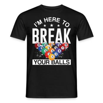 Billard Joueur de billard Jeu de mots - T-shirt homme - noir - Devant - AI Model Male 178 light (178cm)