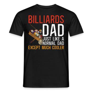 Billard Joueur de billard Ball Papa - T-shirt homme - noir - Devant - AI Model Male 178 light (178cm)