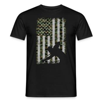 Billiards Pool Player Ball - Men's T-Shirt - black - Front - AI Model Male 178 light (178cm)