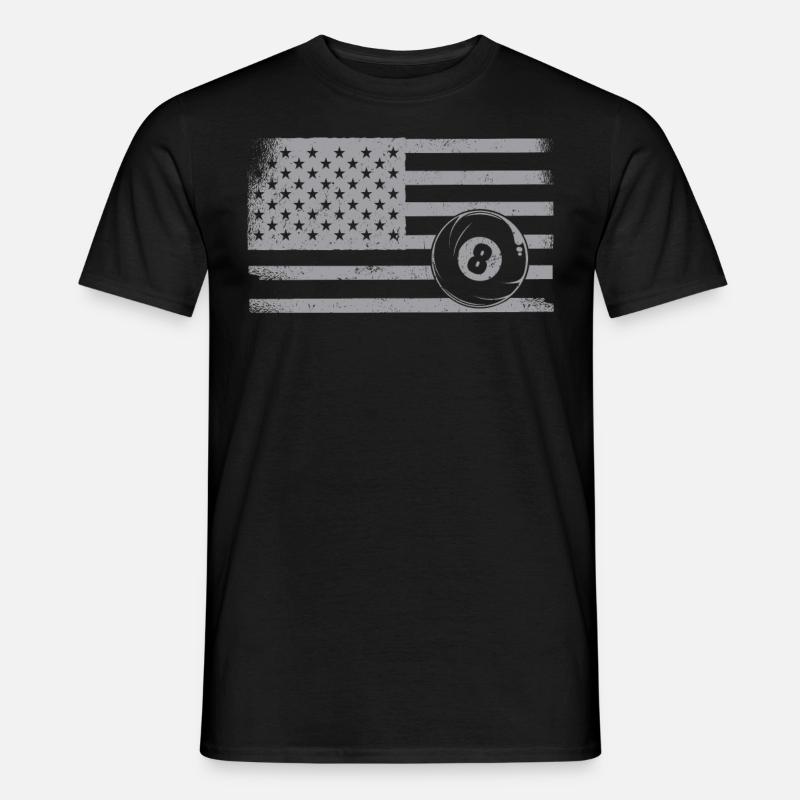 Billiards Pool Player Ball - Männer T-Shirt - Schwarz