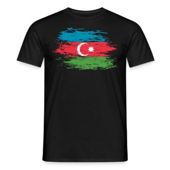 Azerbaijan used - Men's T-Shirt - black - Front - AI Model Male 178 light (178cm)