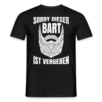 Sorry dieser Bart ist vergeben Bartträger - Männer T-Shirt - Schwarz - Vorne - AI Model Male 178 light (178cm)