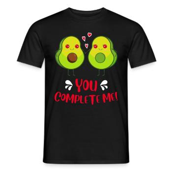 Ehepaar Liebespaar Avocado Liebe Valentinstag - Männer T-Shirt - Schwarz - Vorne - AI Model Male 178 light (178cm)