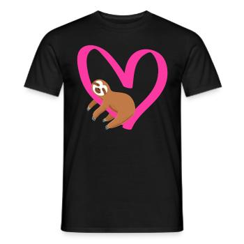 J’aime ma chérie paresseuse Amour Saint-Valentin - T-shirt homme - noir - Devant - AI Model Male 178 light (178cm)