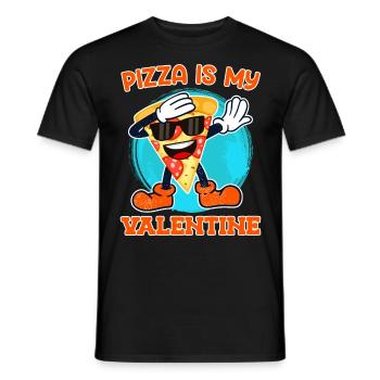 Ich liebe Essen Ich liebe Pizza Valentinstag - Männer T-Shirt - Schwarz - Vorne - AI Model Male 178 light (178cm)