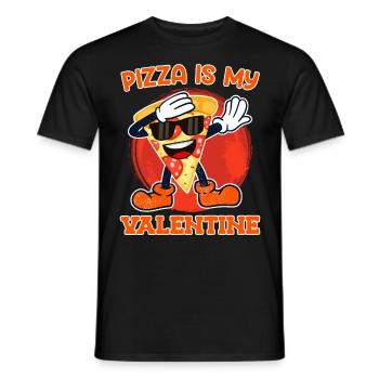 Ich liebe Essen Ich liebe Pizza Valentinstag - Männer T-Shirt - Schwarz - Vorne - AI Model Male 178 light (178cm)