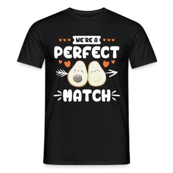 Nous sommes un couple parfait Chers végétaliens - T-shirt homme - noir - Devant - AI Model Male 178 light (178cm)