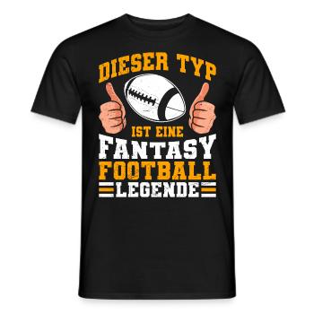 Dieser Typ ist eine Fantasy Football Legende - Männer T-Shirt - Schwarz - Vorne - AI Model Male 178 light (178cm)