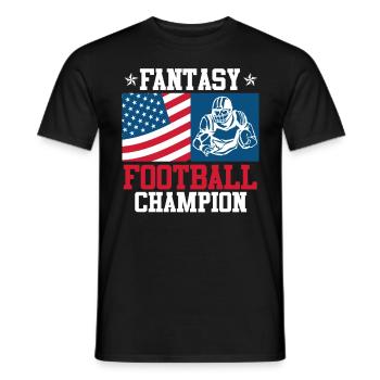 Fantasy Football King Fantasy Football Champion - T-shirt homme - noir - Devant - AI Model Male 178 light (178cm)