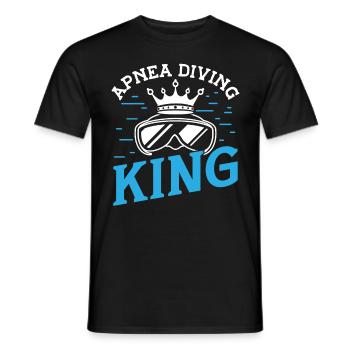Apnea Diving King Freediving Diving Diver Swimming - Men's T-Shirt - black - Front - AI Model Male 178 light (178cm)