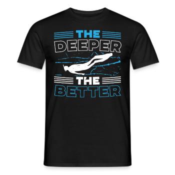 Plongée en apnée Plus profonde La meilleure plongée en apnée - T-shirt homme - noir - Devant - AI Model Male 178 light (178cm)