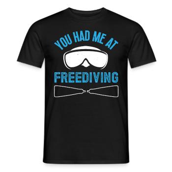 Plongée en apnée Vous m’avez eu à Apnée Plongeur - T-shirt homme - noir - Devant - AI Model Male 178 light (178cm)
