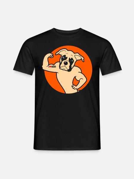 Boxer Dog Love Dog - Men's T-Shirt - black