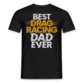 Drag Racing Race Car Dad Vintage - Men's T-Shirt - black - Front - AI Model Male 178 light (178cm)
