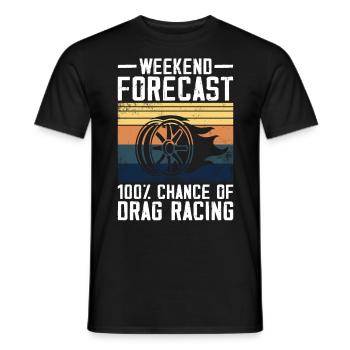 Drag Racing Race Car Retro Vintage - Männer T-Shirt - Schwarz - Vorne - AI Model Male 178 light (178cm)