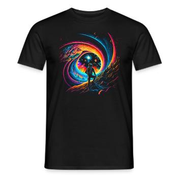 Space Portal - für dunkle Schirts - Männer T-Shirt - Schwarz - Vorne - AI Model Male 178 light (178cm)