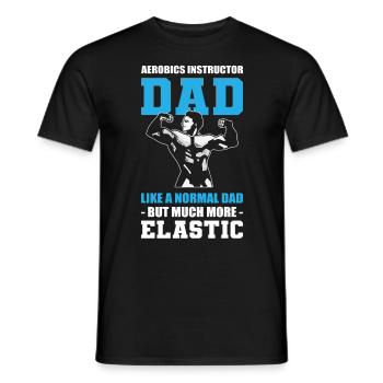 Aerobic Instructor Like A Normal Dad Fitness Coach - Men's T-Shirt - black - Front - AI Model Male 178 light (178cm)