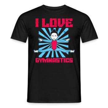Gymnastik Mädchen Turnen - Männer T-Shirt - Schwarz - Vorne - AI Model Male 178 light (178cm)