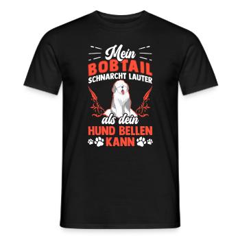 Bobtail ronfle bruyamment Old English Sheepdog - T-shirt homme - noir - Devant - AI Model Male 178 light (178cm)
