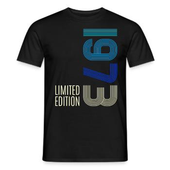 50 Birthday Gift 1973 Limited Edition Funny - Men's T-Shirt - black - Front - AI Model Male 178 light (178cm)