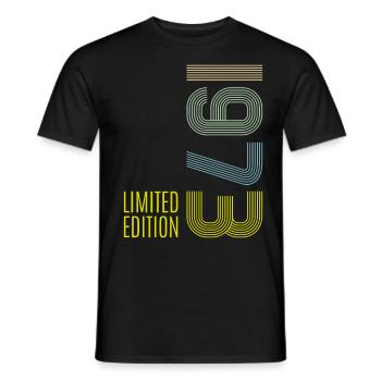 50 Birthday Gift 1973 Limited Edition Funny - Men's T-Shirt - black - Front - AI Model Male 178 light (178cm)