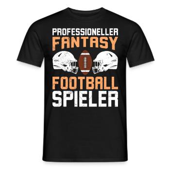 Professional Fantasy Football Player - Men's T-Shirt - black - Front - AI Model Male 178 light (178cm)